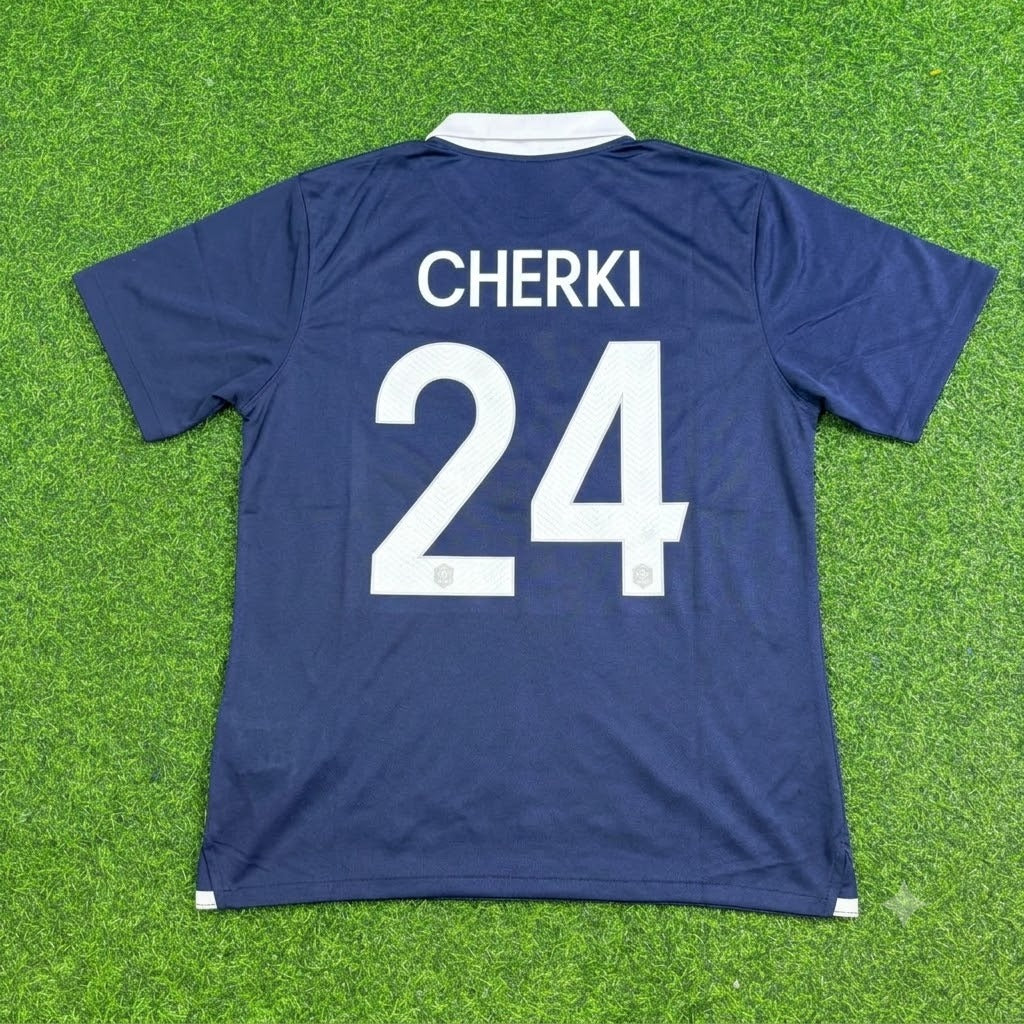 Rayan Cherki #24 Frankreich Retro-Fußballtrikot