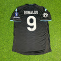 Real Madrid 2009 2010 Cristiano Ronaldo CR7 Debüt Nummer 9 Auswärts Retro Fußballtrikot Set