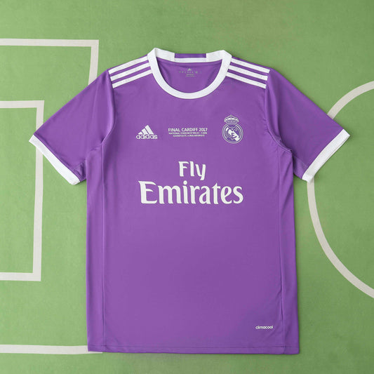 Real Madrid C.F. 2016-2017 Season Away Retro Football Jersey Trikot Maillot