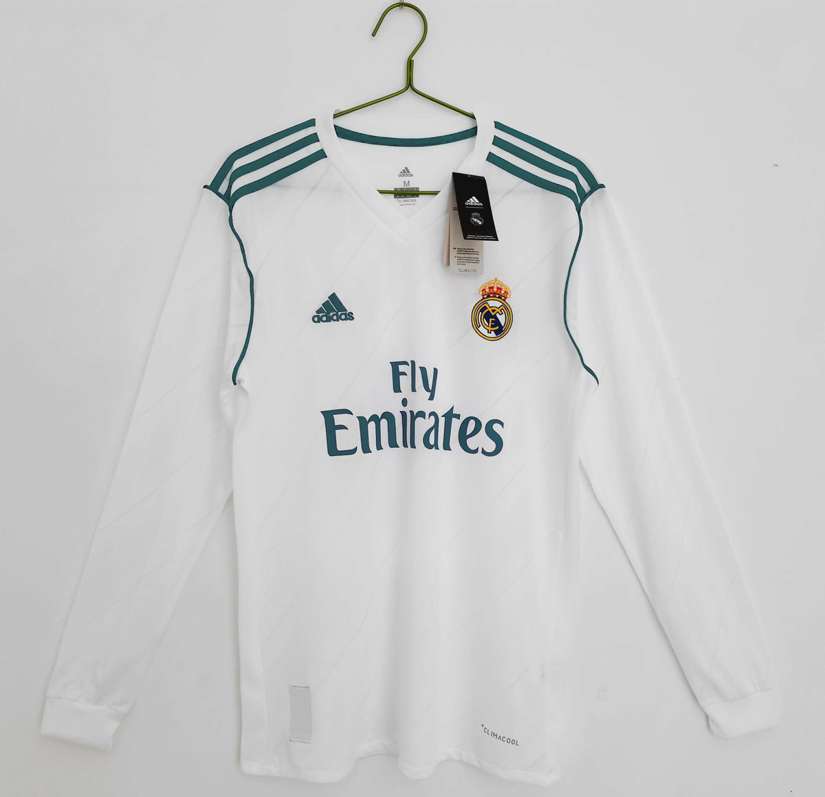 Real Madrid C.F. 2017-2018 Season Home Long Sleeve Retro Football Jersey Trikot Maillot