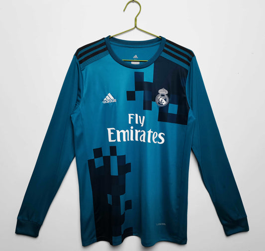 Real Madrid C.F. 2017-2018 Season Third Long Sleeve Retro Football Jersey Trikot Maillot