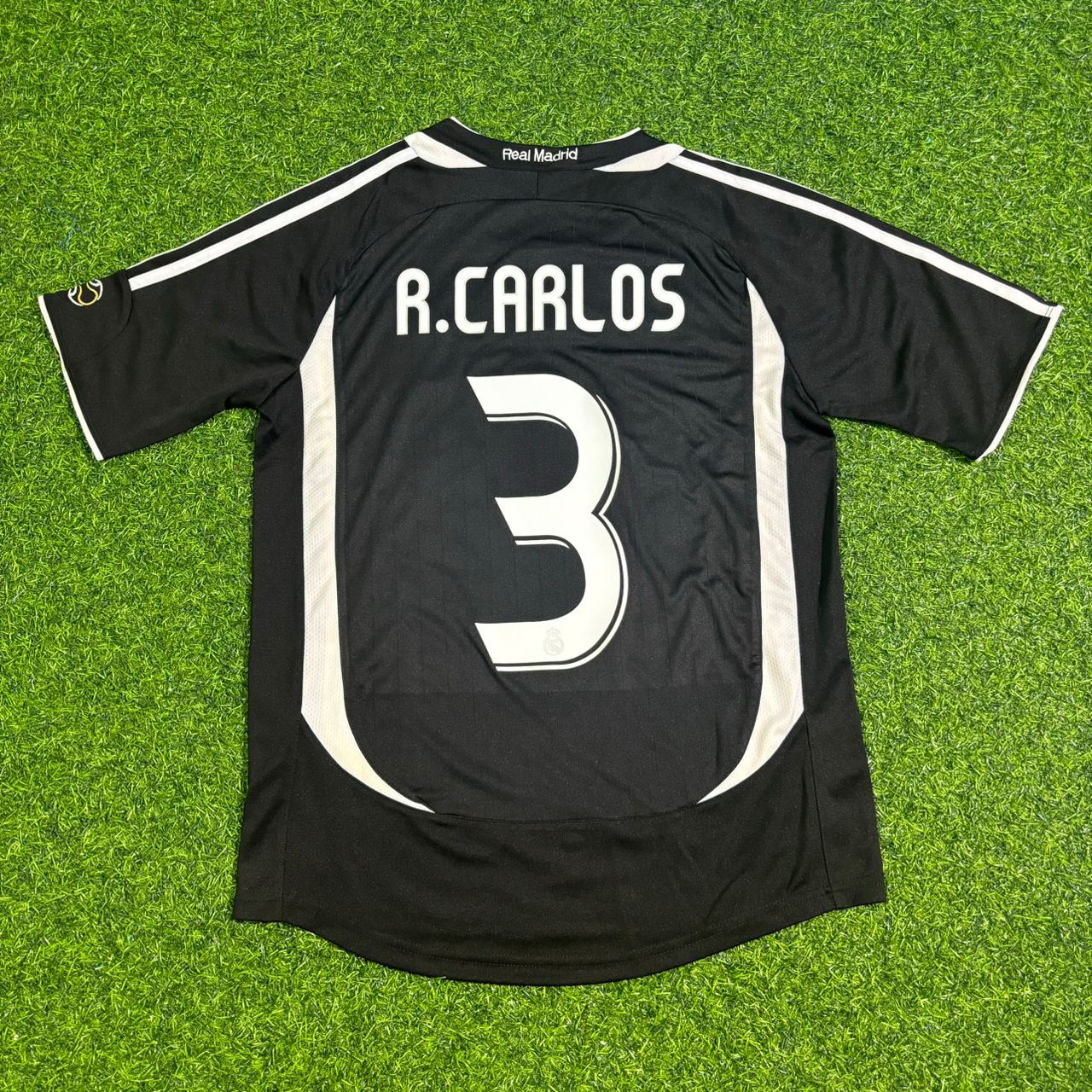 Roberto Carlos Real Madrid 2006-2007 Black Jersey Soccer Shirt