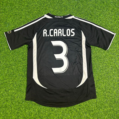 Roberto Carlos Real Madrid 2006-2007 Black Jersey Soccer Shirt