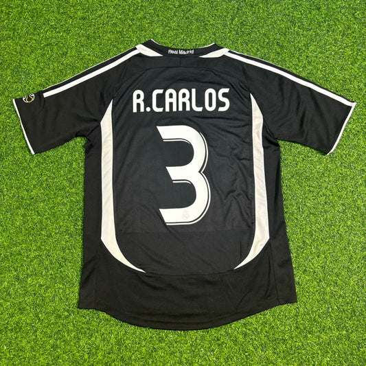 Roberto Carlos Real Madrid 2006-2007 Black Jersey Soccer Shirt