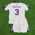 Roberto Carlos Real Madrid Retro Vintage Kids Kit Jersey KinderTrikot Maglia