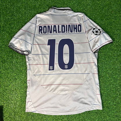 Ronaldinho Gaucho 10 - Barcelona 2003/2004 Blue Garnet Retro Jersey Trikot