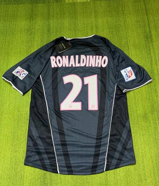 Ronaldinho Gaucho 2001 2002 Soccer Retro Jersey Trikot Maillot Soccer Shirt
