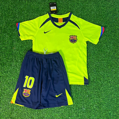 Ronaldinho Gaucho Barcelona 2005 2006 Grün Gelb Kinder Retro Trikot Maillot Fußballshirt