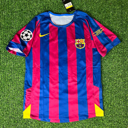 Ronaldinho Gaucho Barcelona 2006 Final Retro Short Sleeve Football Jersey