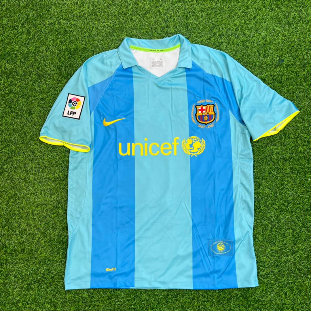 Ronaldinho Gaucho Barcelona 2008 Auswärtstrikot Blau Retro Trikot Maillot Fußballtrikot