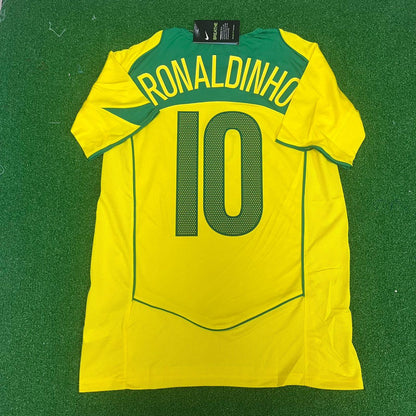 Ronaldinho Gaucho – Brazil 2004–2006 Retro Kit Jersey – | Trikot | Maillot Soccer Shirt
