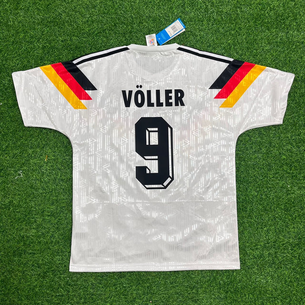Maillot de football Rudi Voller Allemagne Rétro Enfants Coupe du Monde 1990 - T-shirt de football Rétro Enfants Allemagne Coupe du Monde 1990