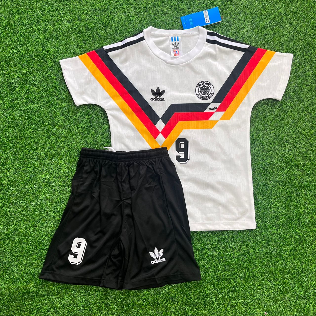 Rudi Völler Deutschland Retro Kinder Trikot WM 1990 Fußballtrikot