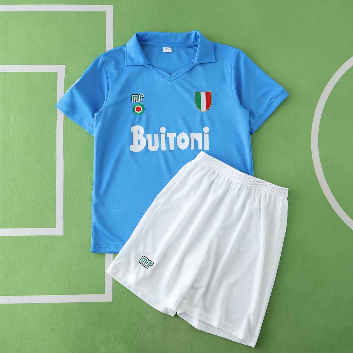 S.S.C. Napoli 1987-1988 Season Retro Kids Home Football Jersey Trikot Maillot