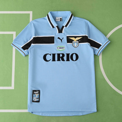 S.S Lazio 1998-1999 Season  Retro Home Football Jersey Trikot Maillot
