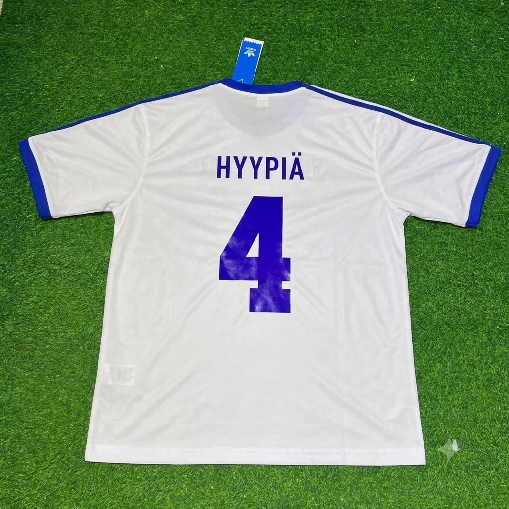 Sami Hyypiä Finnland Retro-Heimtrikot Jalkapallopaita
