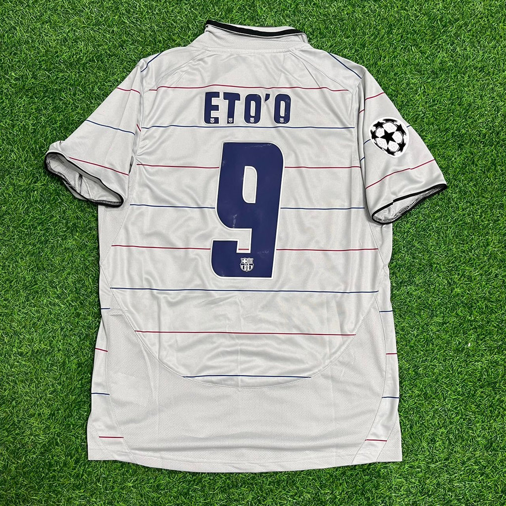 Samuel Eto'o #9 - Barcelona 2004/2005 Blau Granat Retro Trikot Fußballtrikot