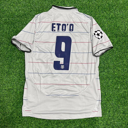 Samuel Eto'o #9 - Barcelona 2004/2005 Blau Granat Retro Trikot Fußballtrikot
