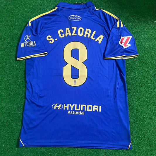 Santi Cazorla 8 – Real Oviedo Nouveau Maillot de Foot Légende Or – | Trikot | Maillot | Camiseta Maillot de football