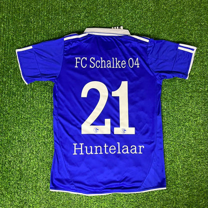 Schalke 04 Klaas-Jan Huntelaar 2020-2021 Saison Retro Fußballtrikot Fußballshirt
