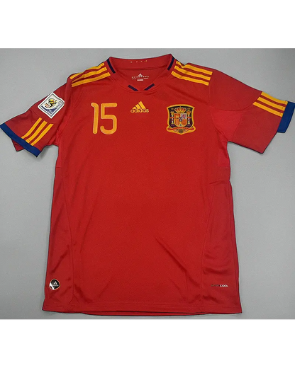 Sergio Ramos Spanien Heim 2010 WM Retro Trikot Fußballtrikot