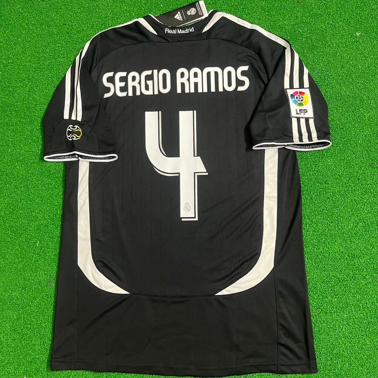 Sergio Ramos Real Madrid 2006-2007 Black Jersey Soccer Shirt