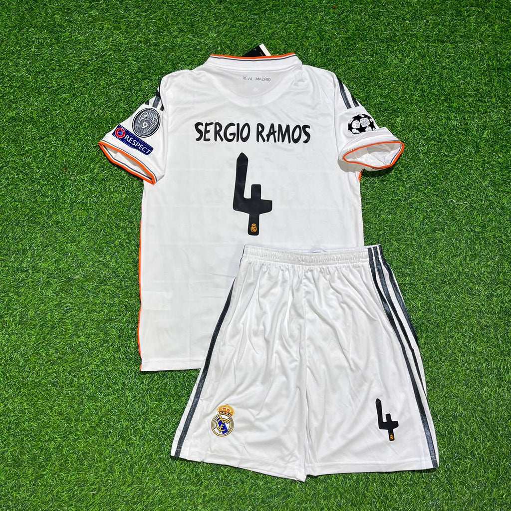 Sergio Ramos Real Madrid 2014 CL Finale Kinder Fußballtrikot-Set