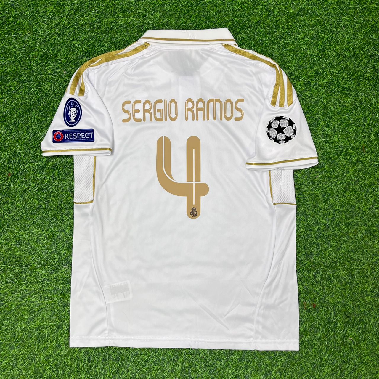 Sergio Ramos #4 Real Madrid 2011-2012 Kids Jersey Soccer Shirt Trikot