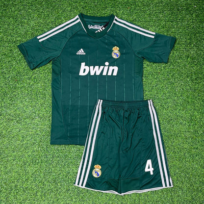 Sergio Ramos #4 Real Madrid 2012-2013 Green Kids Jersey Soccer Shirt