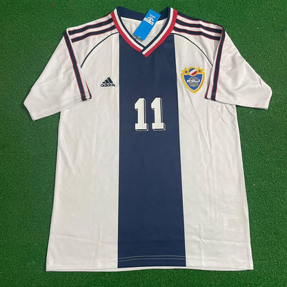 Sinisa Mihajlovic Yugoslavia Retro Black Kit Jersey Trikot Maglia Soccer Shirt