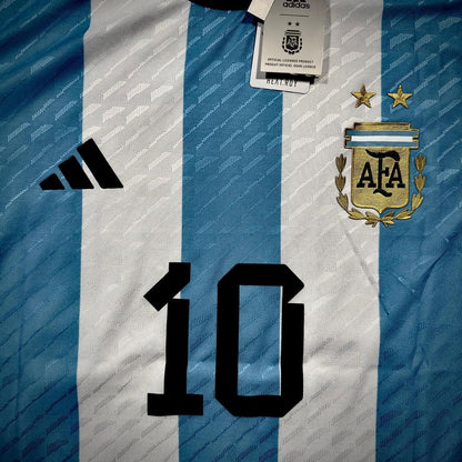 Lionel Messi Argentina 2022 World Cup Champion Home Jersey Maillot Trikot Maglia