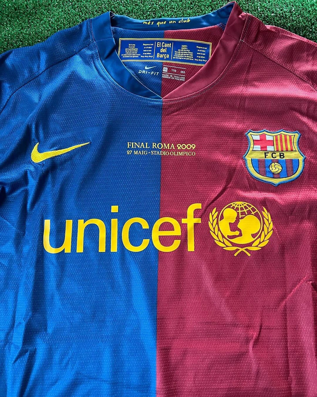 Lionel Messi Barcelona 2009 Roma Final Retro Jersey Trikot Maillot