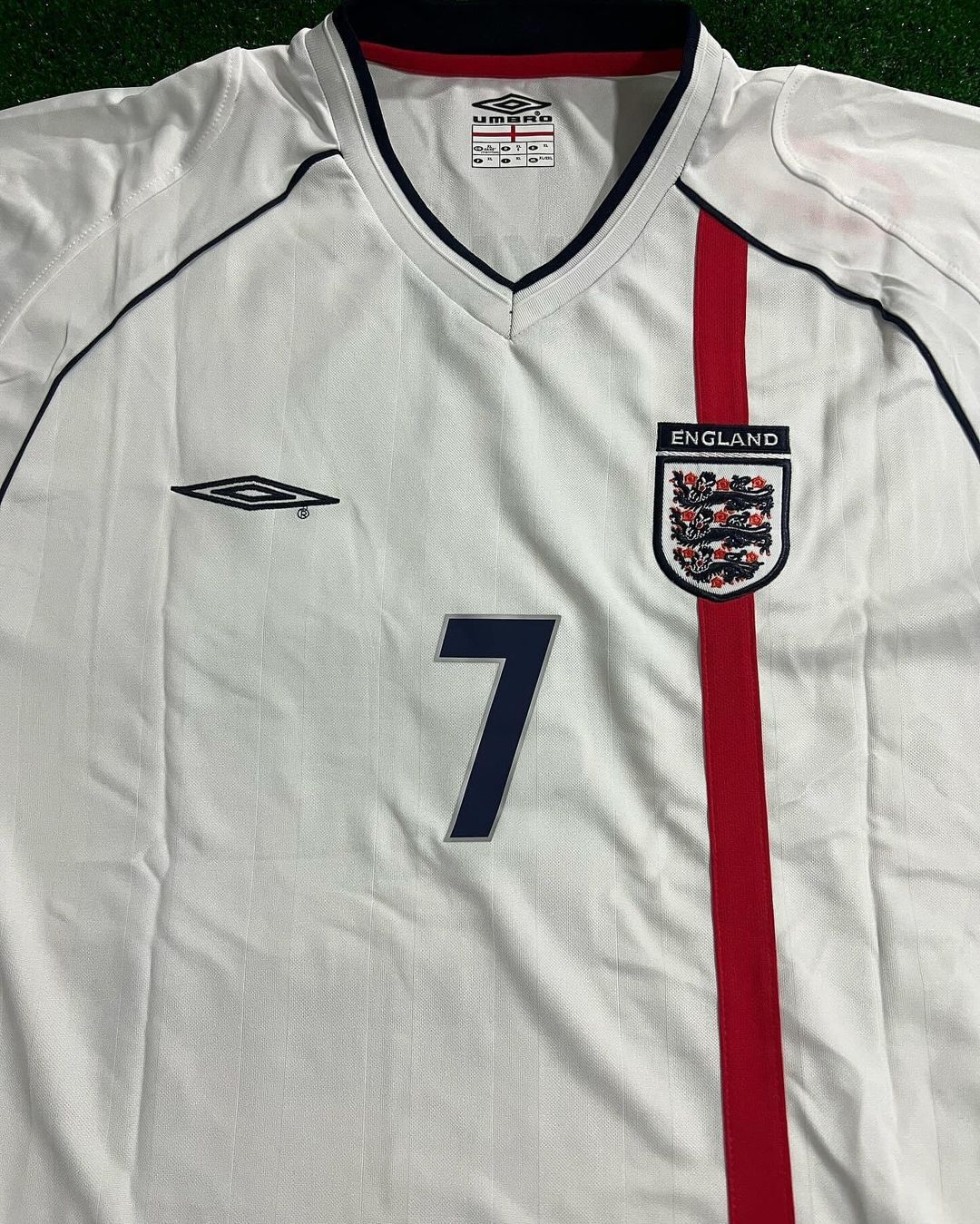 David Beckham England 2002 World Cup White Retro Football Shirt