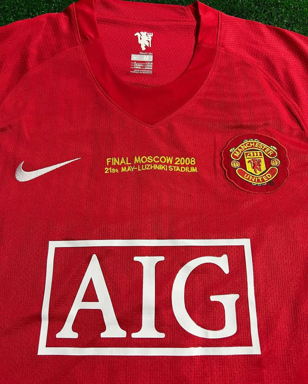 Cristiano Ronaldo CR7 Manchester United Champions League Finale Moskau 2008 Retro Rotes Fußballtrikot