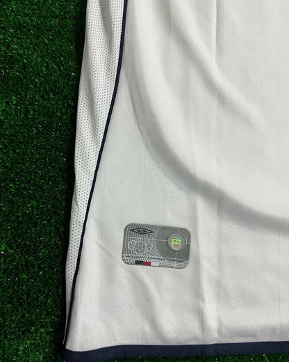 David Beckham England 2002 World Cup White Retro Football Shirt