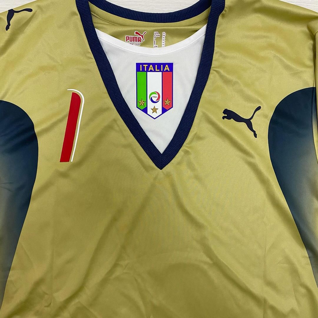 Gianluigi Buffon Italy 2006 World Cup Retro Goalkeeper Jersey
