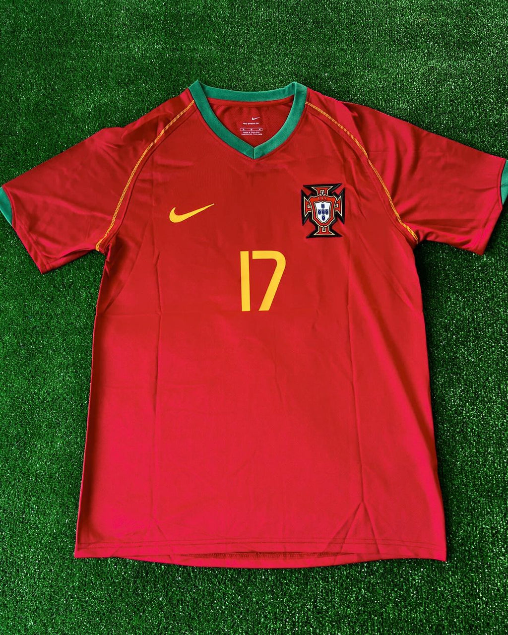 Cristiano Ronaldo Portugal 2006 WM Retro Kurzarm-Fußballtrikot
