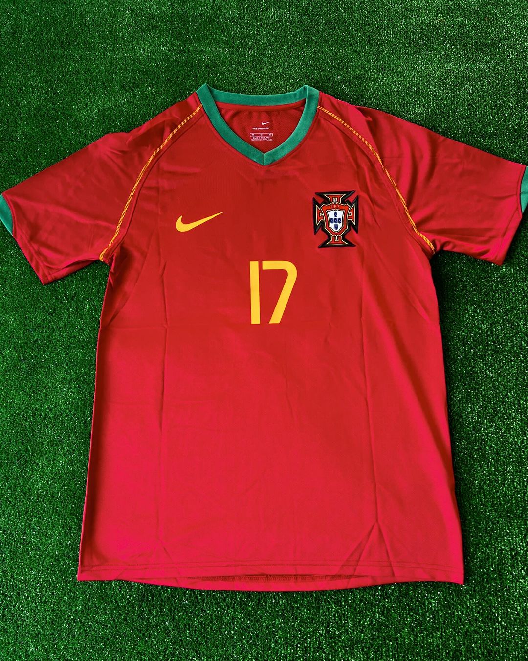 Cristiano Ronaldo Portugal 2006 WM Retro Kurzarm-Fußballtrikot