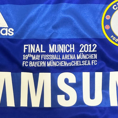 Frank Lampard Chelsea Champhions League 2012 Munich Final Retro Long Sleeve Jersey Soccer Shirt