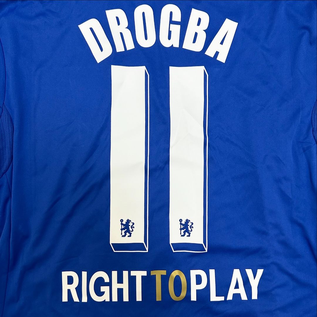 Didier Drogba Chelsea Champions League 2012 München Finale Retro Langarmtrikot