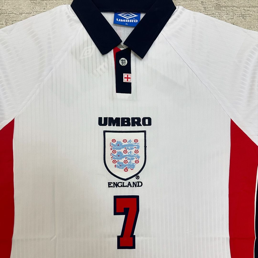 David Beckham England 1998 WM Retro-Trikot