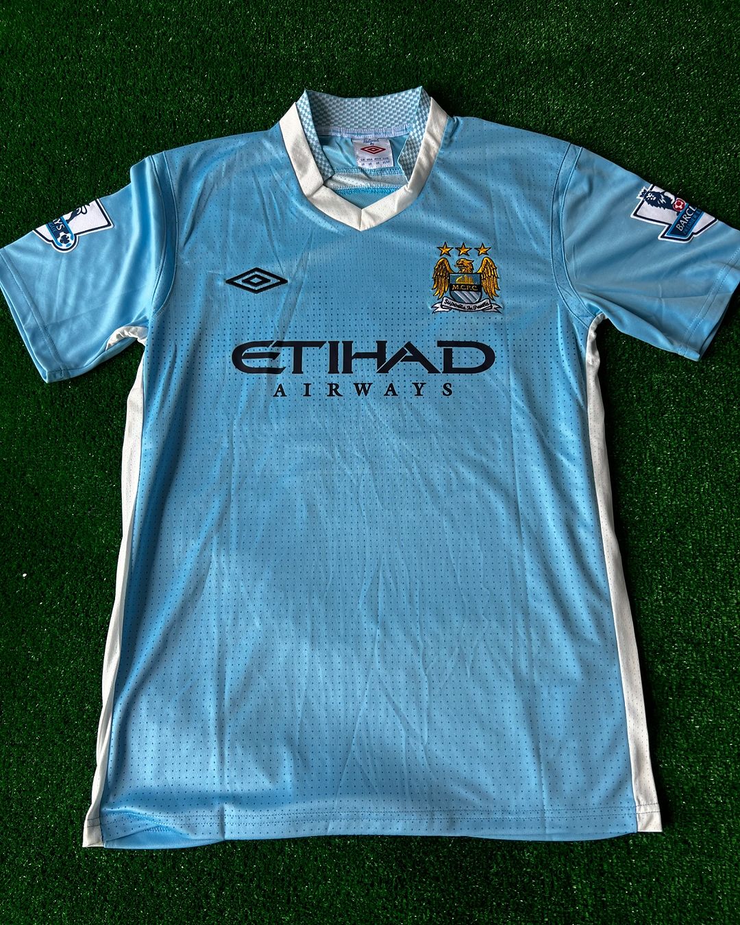 David Silva Manchester City 2011 2012 Saison Retro Trikot