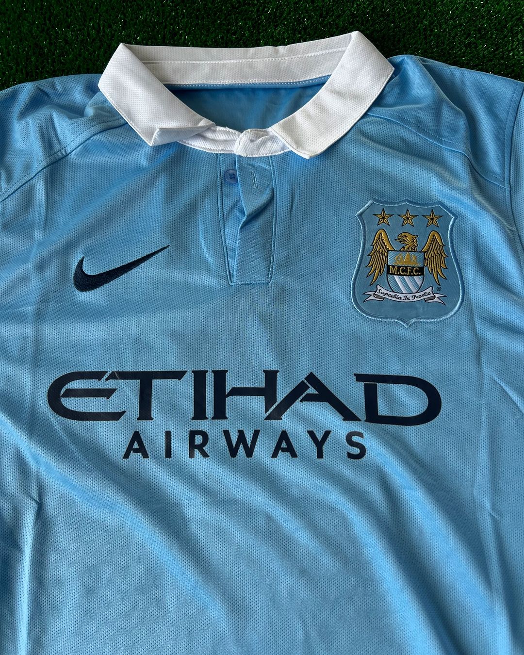 Sergio Kun Agüero Manchester City Saison 2015/2016 Retro-Trikot