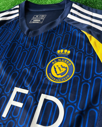 Cristiano Ronaldo #cr7 Al Nassr 2025 Neue Saison Heim Saudi Schwarz Blau Trikot