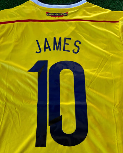 James Rodriguez Colombia 2014 Brazil World Cup Blue Retro Jersey Trikot Maillot