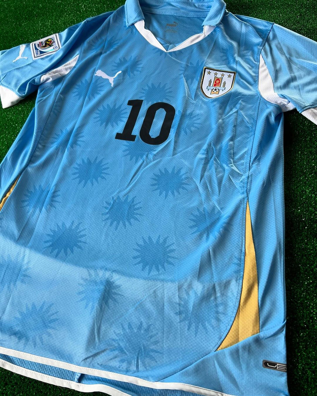 Diego Forlán Uruguay 2010 South Africa World Cup Blue Retro Jersey