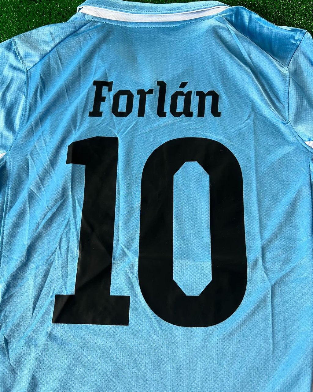 Diego Forlán Uruguay 2010 South Africa World Cup Blue Retro Jersey