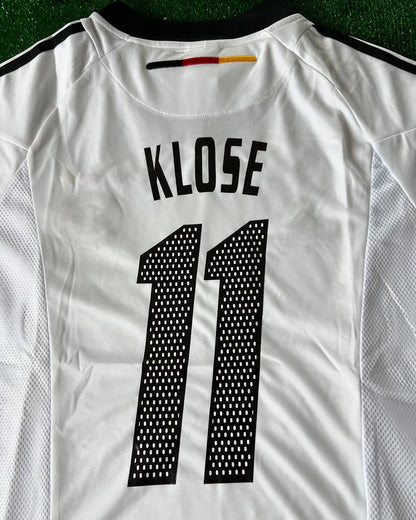 Miroslav Klose Deutschland 2002 Weltmeisterschaft Japan Korea Weiß Retro Trikot