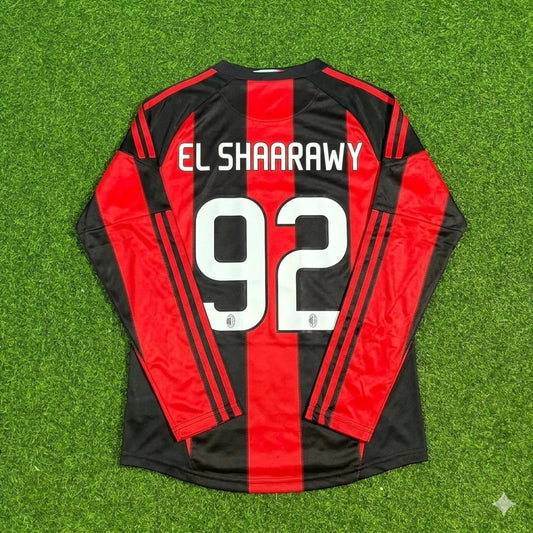 Maillot de football rétro domicile à manches longues AC Milan Stephen El Shaarawy
