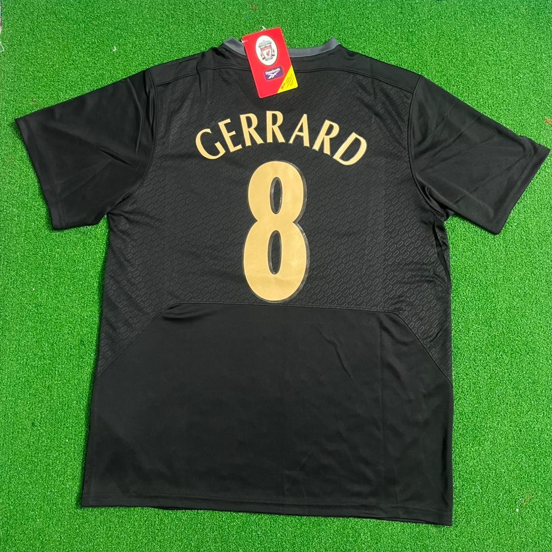 Steven Gerrard – Liverpool 2005 Finale Schwarz Retro Trikot Fußballtrikot